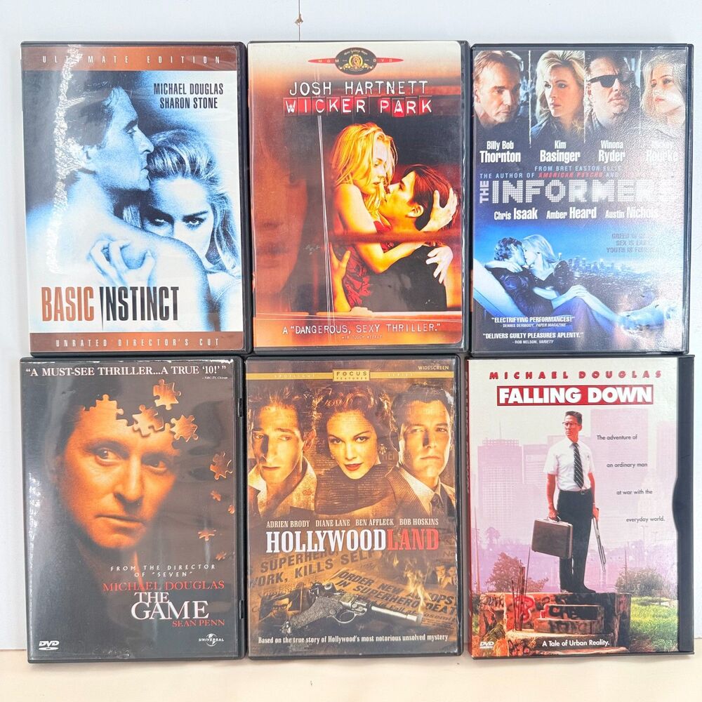 Basic Instinct Falling Down DVD Lot 6 Thriller